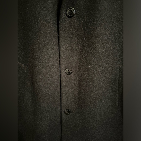 London Fog Men's Signature Wool Blend Single-Breasted Topcoat Black Size 48L - Picture 10 of 12